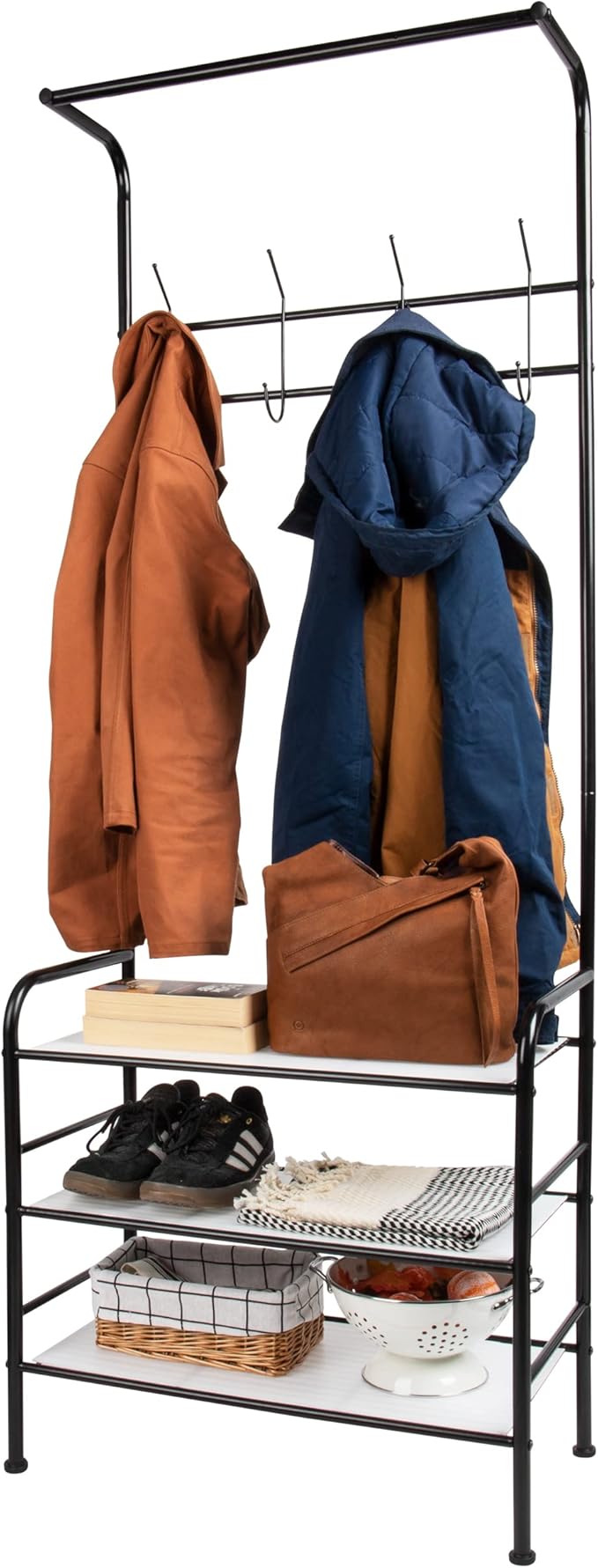 Mind Reader Metal Coat, Shoe Rack, Purses, Scarf, Shelving