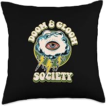 Lightening and Storm Clouds Sad Tired Eye Doom and Gloom Tee Throw Pillow
