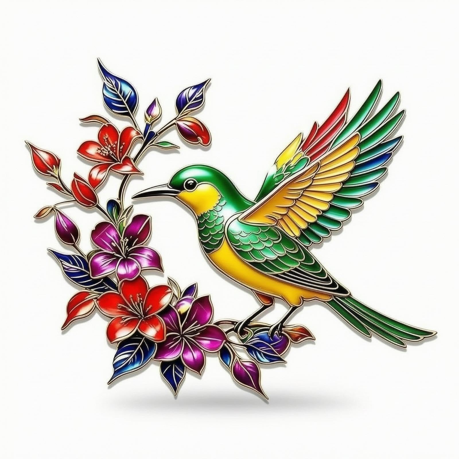SNAPPSY Metal Hummingbird Wall Art Decor Metal Wall Decor 3D for Homeowners, Living Room, Garden, Patio Hummingbird B-image-43