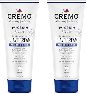 Cremo Barber Grade Cooling Shave Cream, Astonishingly Superior Ultra-Slick Shaving Cream Fights Nicks, Cuts And Razor Bur...