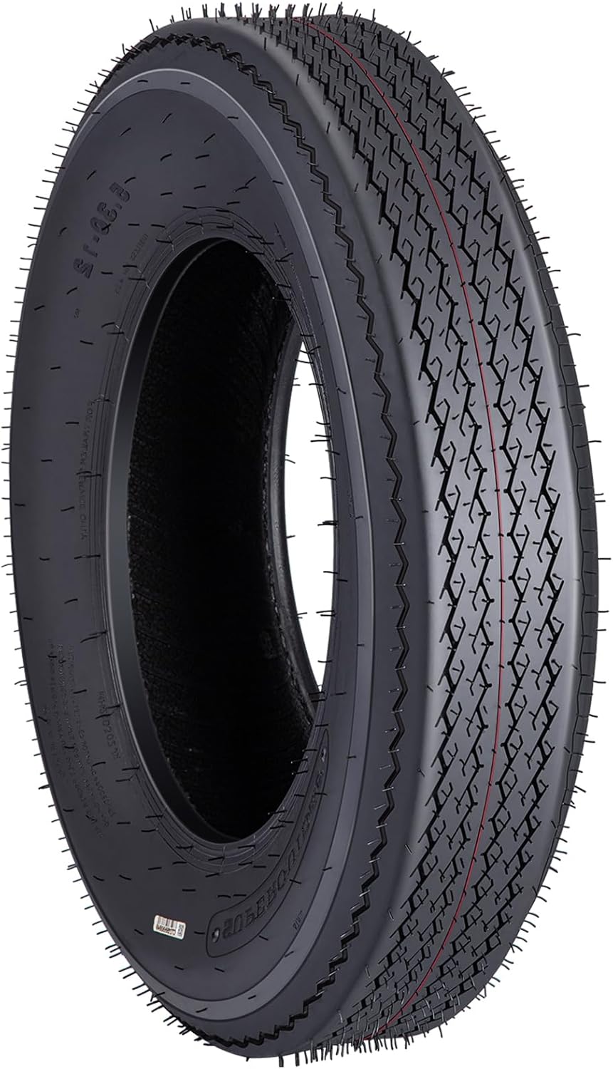 5.30-12 Trailer Tires Heavy-Duty Radial 2-Pack - 6-Ply Load Range C, 475 lbs Capacity @ 80 PSI, All-Weather Deep Tread for Utility, Boat, Camper & Cargo Trailer Replacement
