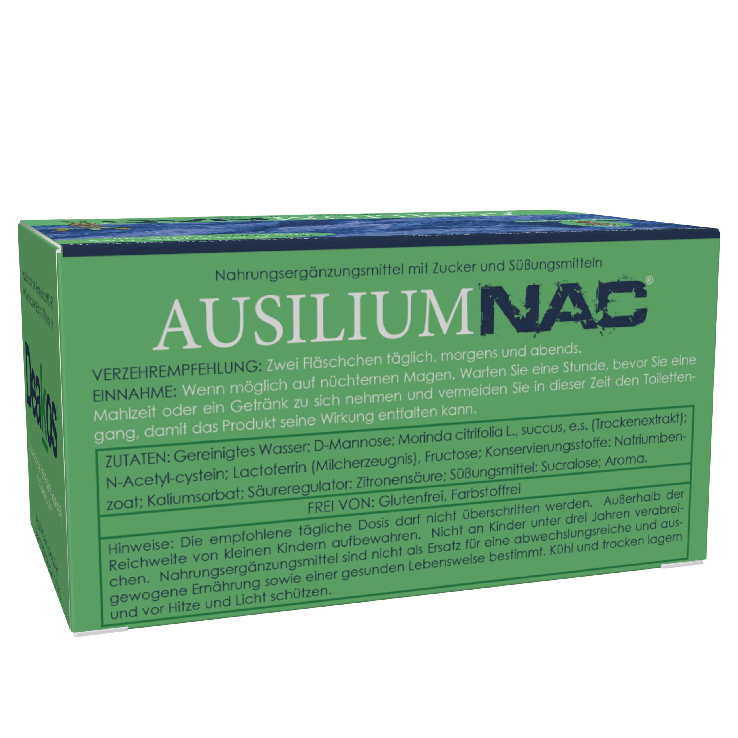 AUSILIUM NAC- Nahrungsergänzungsmittel mit D-Mannose- Bei wiederkehrender Blasenentzündung - 14 Fläschchen