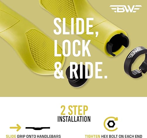 Miniatura 5 de BW USA Empuñaduras Ergo-Lock 2.0  Empuñaduras dobles para manillar de bicicleta MTB  Múltiples opciones de color