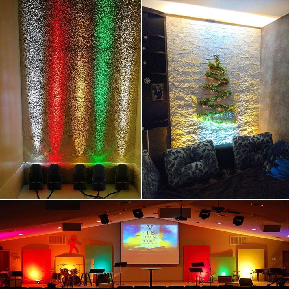 Kiven LED Flood Light 7W Background Light US Plug RGB Light with Remote Control,Indoor Color Changing Floodlight Uplight for Party,Halloween,Christmas