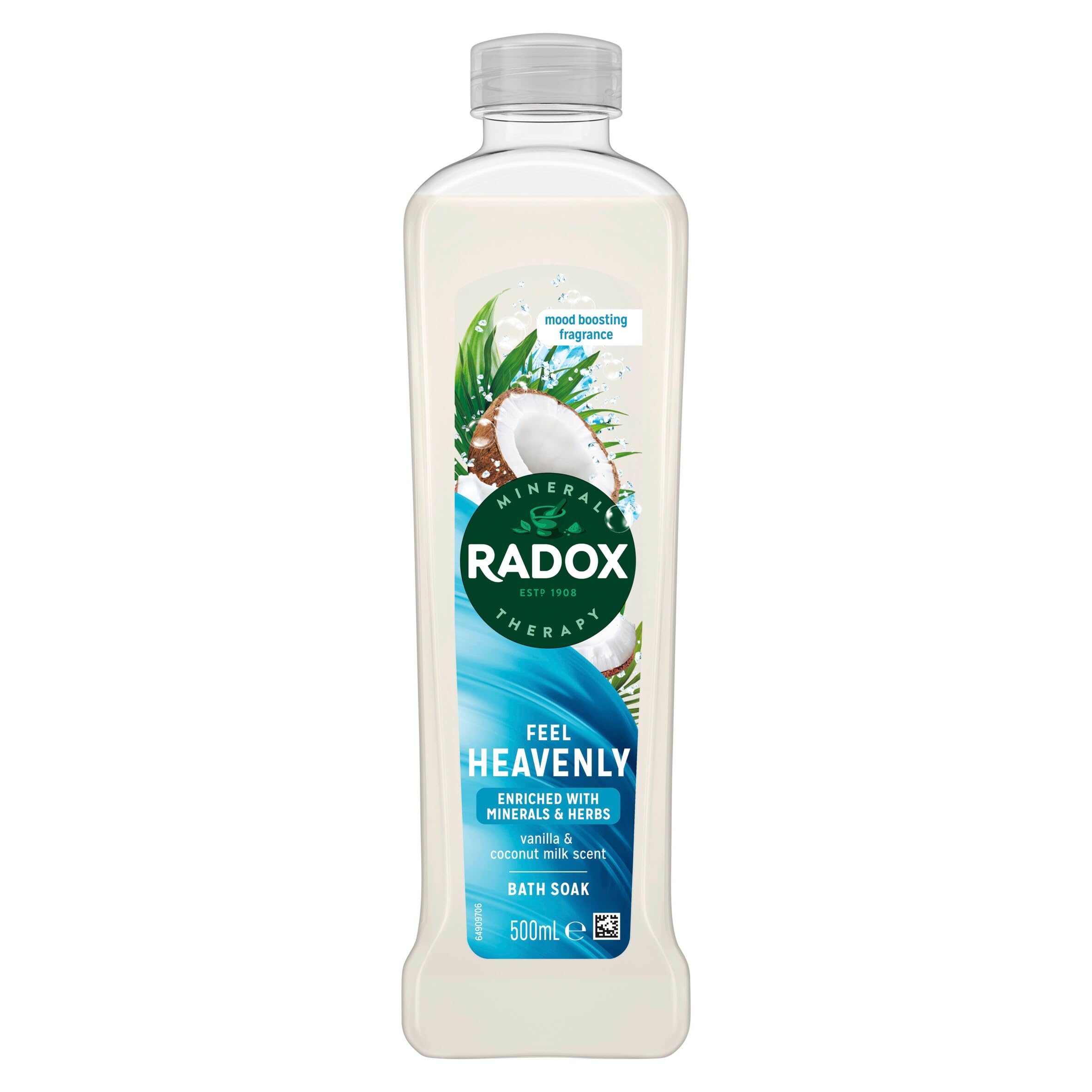 Radox Feel Heavenly Bath Soak with Coconut & Milk, 500ml