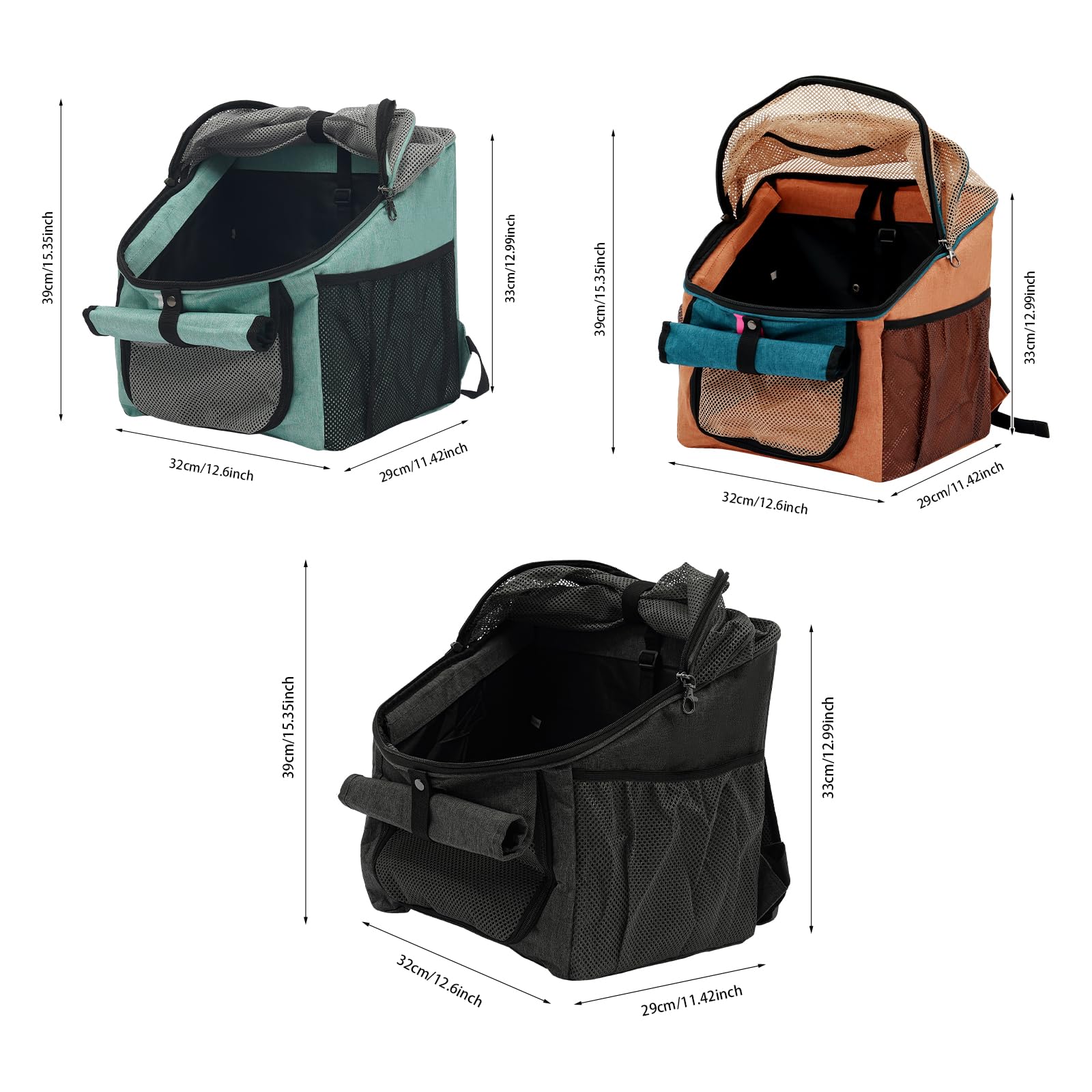 Faltbarer Hundefahrradkorb als Fahrradtasche 3-in-1 (Grau)