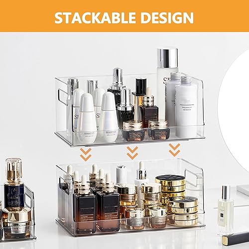 Miniatura 3 de vacane Contenedores organizadores apilables de despensa de 10 pulgadas de ancho con frente abierto, organizador de chips de plástico para despensa,