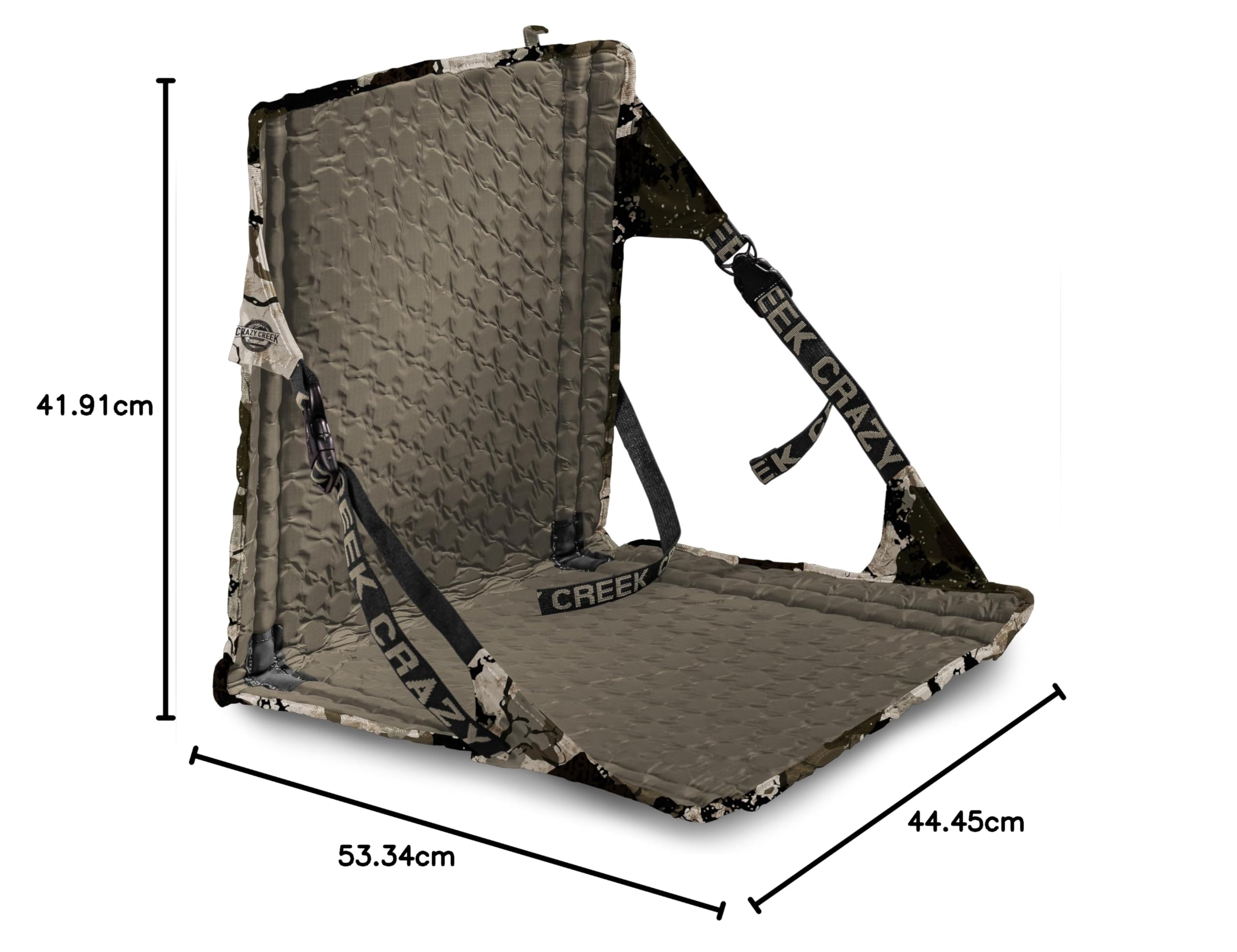 Crazy Creek Kings Camo HEX 2.0 Original Chair for Hunting, Camping