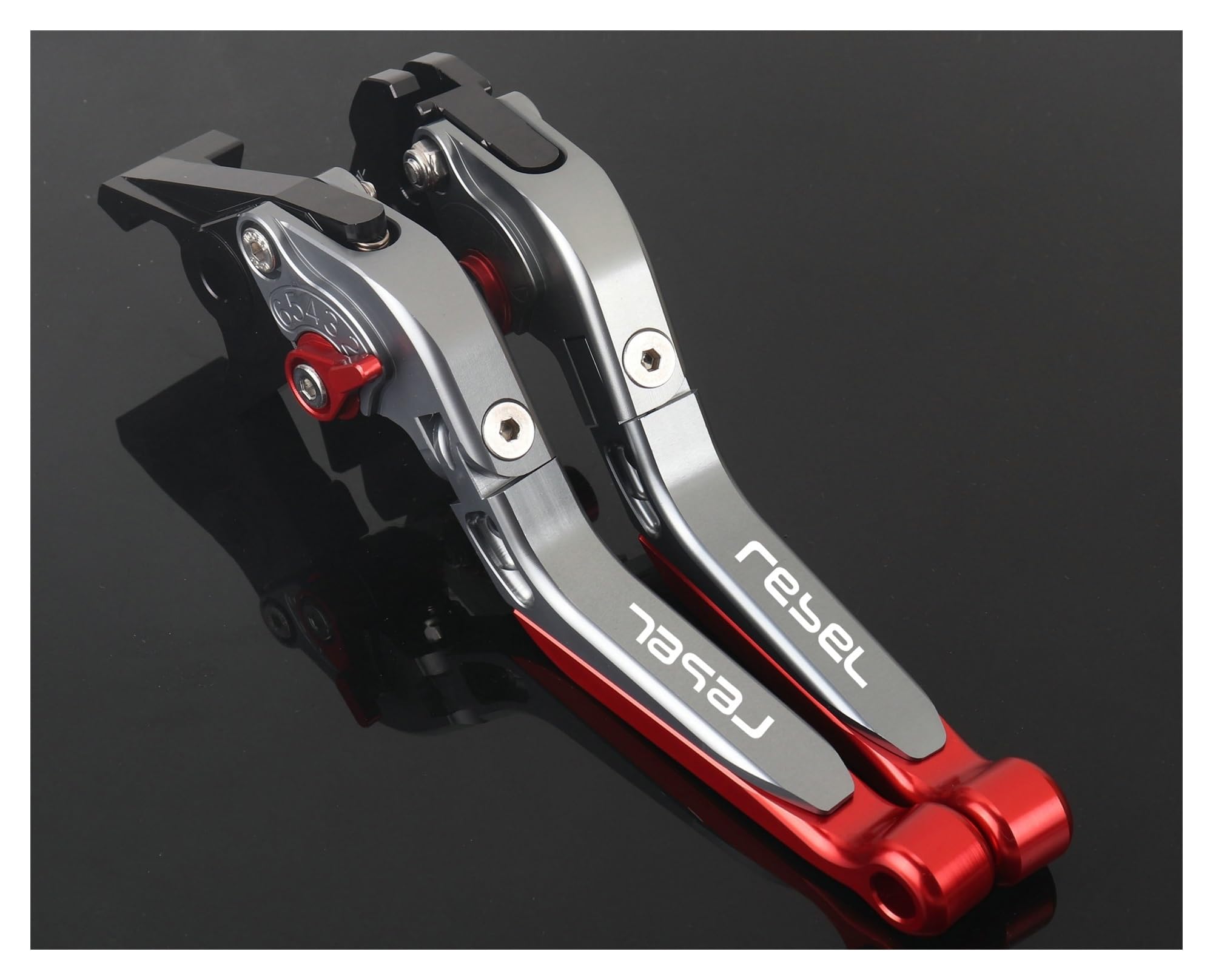 Lijiurger Gray-Red Motorcycle Clutch Lever For Cm/Cmx For Rebel 300/500 Cmx500 Cm500 2016-2024 Motor Brake Lever Clutch Set Adjustable Folding Handle Guard Levers