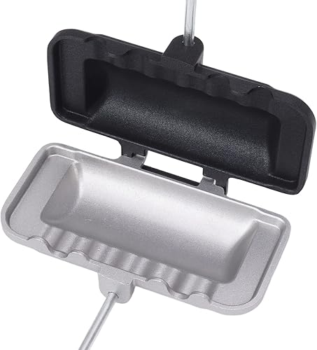 Miniatura 8 de Zerodis Sartén para hornear sándwich de doble cara, sartén de doble cara, mango extraíble, sartenes antiadherentes, sartén de aluminio para quesos a