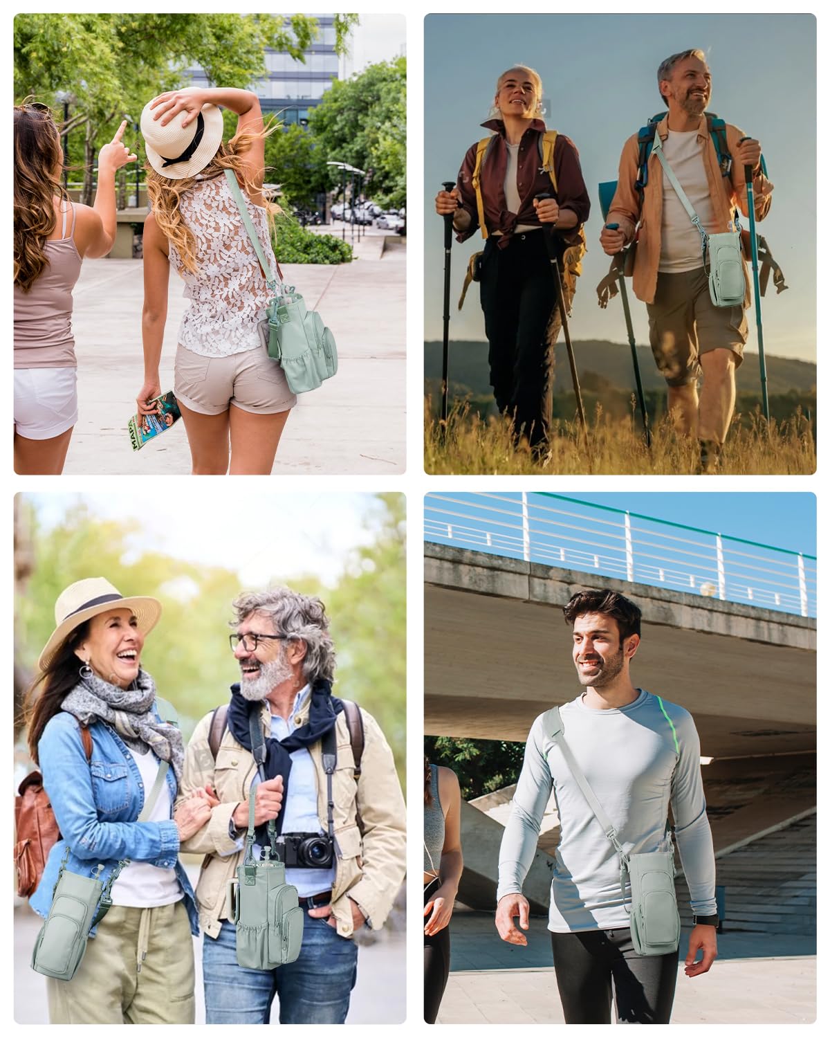 sportsnew Trinkflaschen-Tragetasche für Stanley Adventure Quencher 30oz & 40oz mit Taschen, Verstellbarem Schultergurt Wasserdicht, Leicht & Robust für Alltag, Wandern, Fitness & Hundespaziergänge