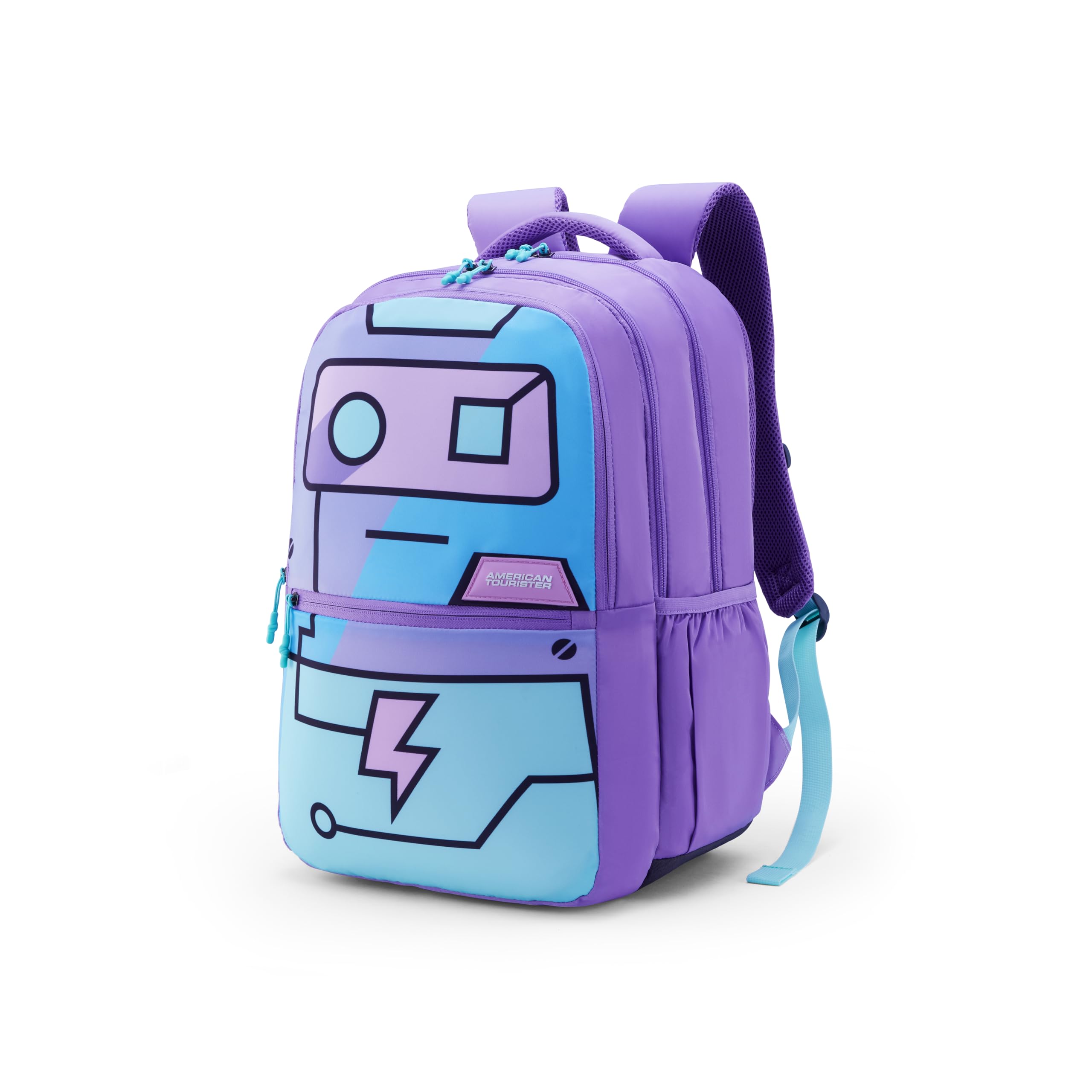American Tourister Toodle 4.0Xxl R Lavendr, Doube Extra Large School Backpack, Age 8-12 Years, 3.5 Compartments, Rain Cover 32.5 Ltrs Capacity - Unisex,Multicolor