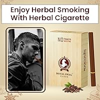 Vista 4 de Cigarrillo ayurvédico y de hierbas, cigarrillos sin nicotina y sin tabaco - (100 palos)