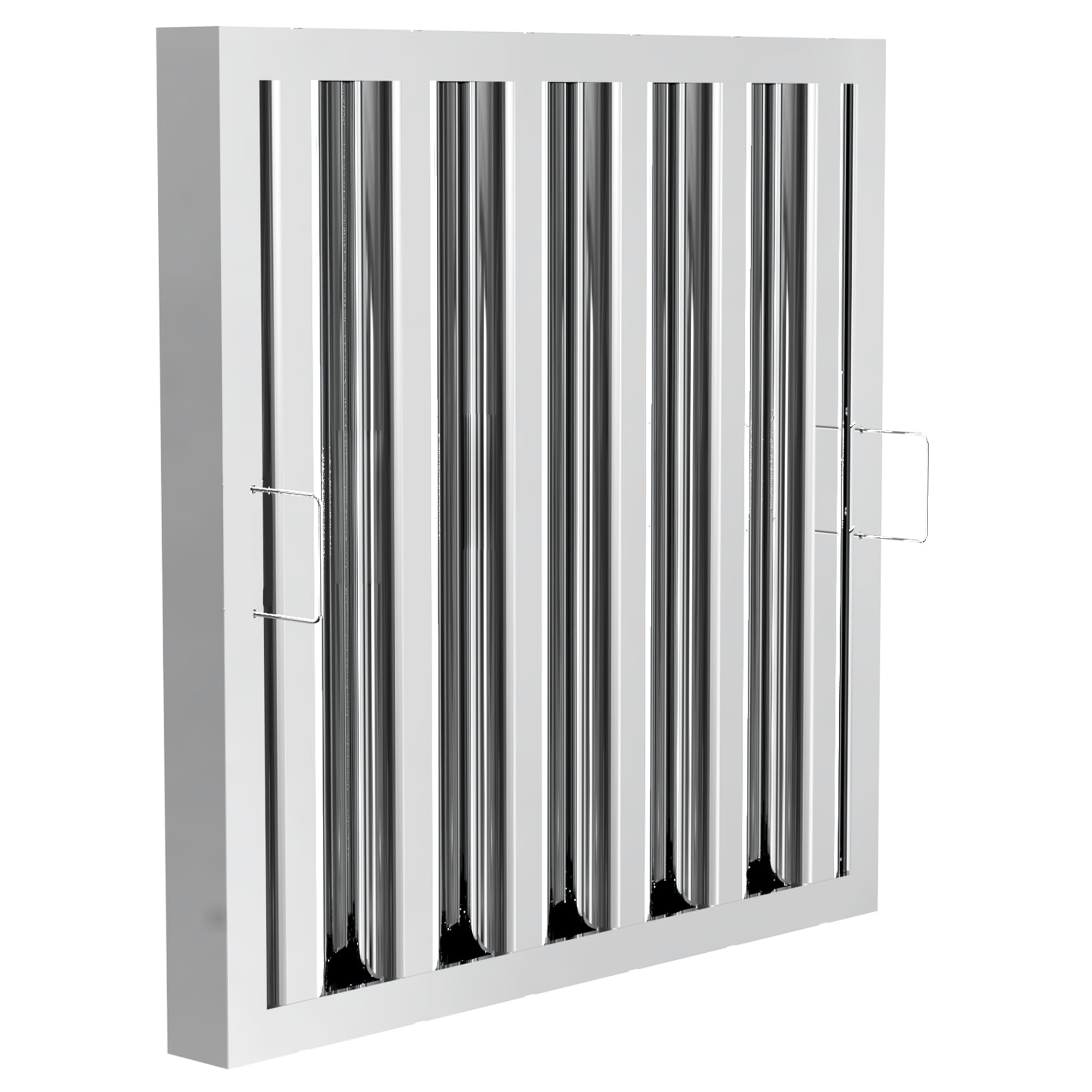 Stainless Steel Commercial Kitchen Hood Filter, Range Hood Baffle Grease Filter for Restaurant Exhaust Hoods, UL/NSF Listed, 19.5W x 19.5H Inch 5 Grooves Hood Filters（1 Pack）