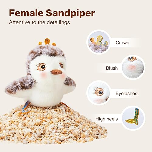 Vista 11 de Potaroma Juguetes para gatos con forma de búho que aletea (sin volar), chirrido de pájaro realista, juguete recargable para gatitos, juguete