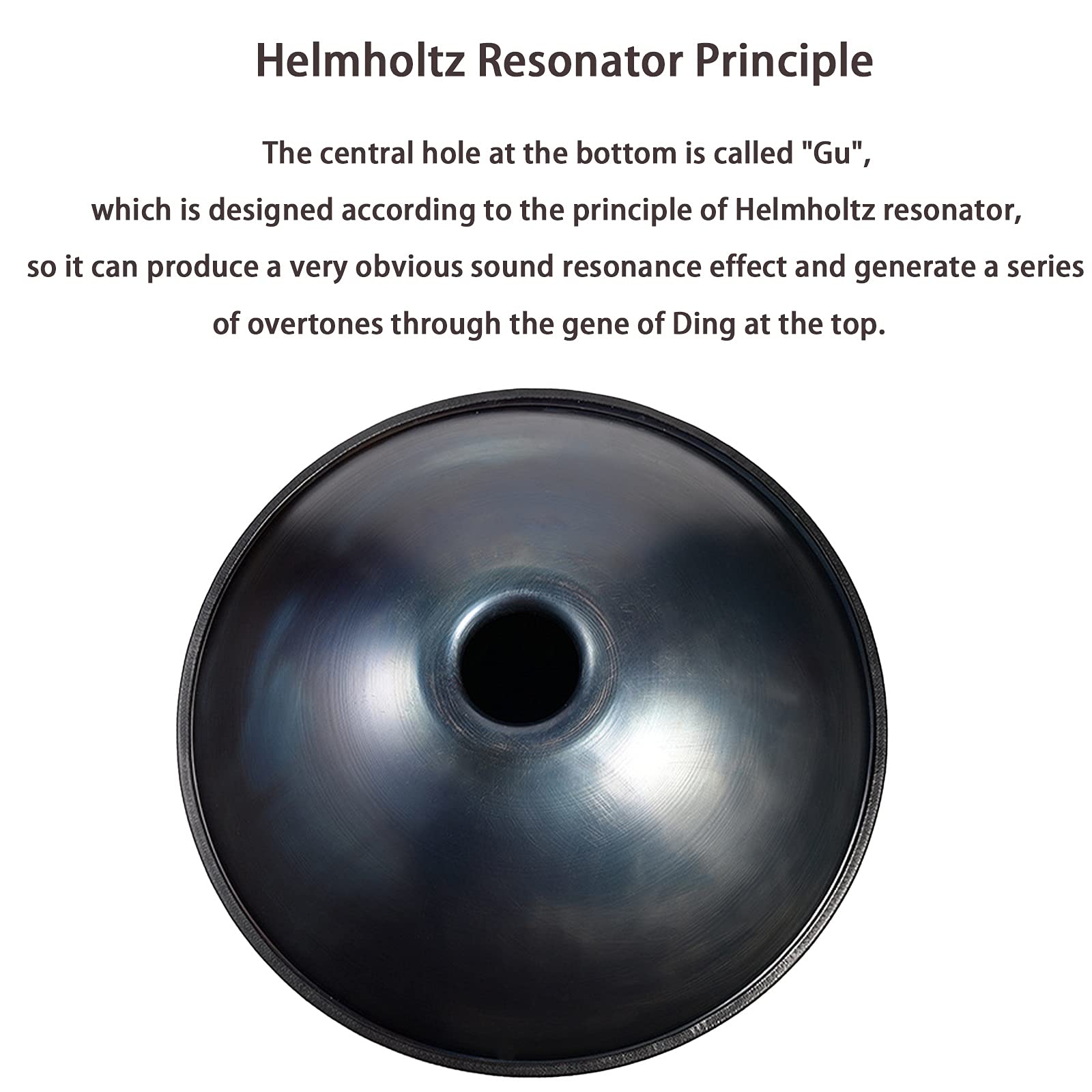 Bęben ręczny w D-moll Handpan 9 notatek 22-calowy stalowy bęben ręczny z miękką torbą ręczną do muzyki i uzdrawiania dźwiękiem Religia Joga Zen Tea.