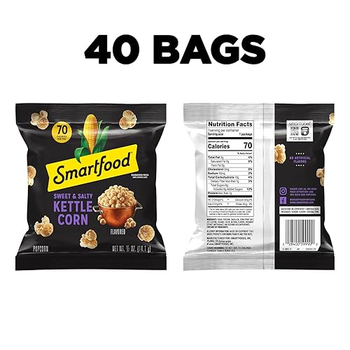 Miniatura 2 de Smartfood Sweet & Salty Kettle Palomitas de maíz con sabor a maíz, 0.5 onzas (paquete de 80)
