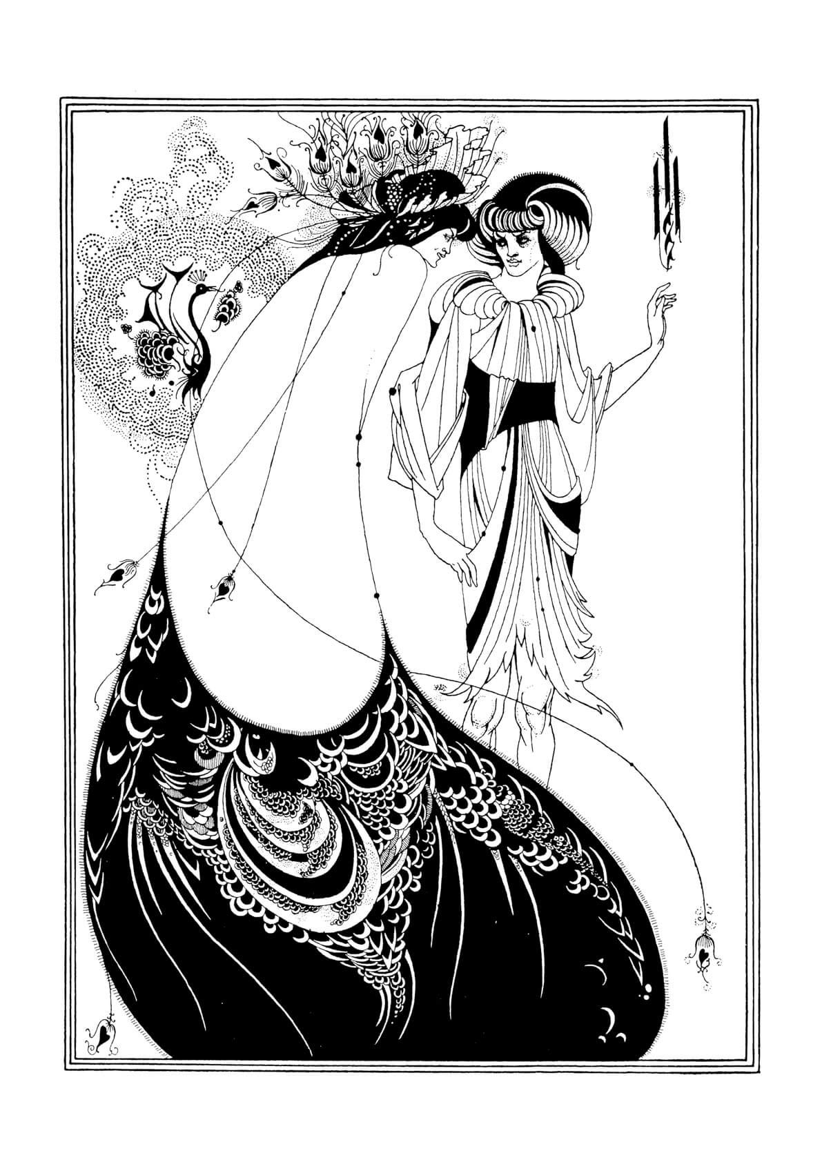 Illustration Peacock Skirt Salome Oscar Wilde pour la déco de votre salon moderne