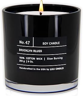 Lulu Candles | Brooklyn Blues | Smells Herbaceous & Floral | Luxury Scented Soy Jar Candle | Hand Poured in The USA | Highly Scented Long Lasting (9 Oz.)