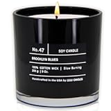 Brooklyn Blues &vert; Smells Herbaceous & Floral &vert; Luxury Scented Soy Jar Candle &vert; Hand Poured in The USA &vert; Highly Scented Long Lasting &lpar;9 Oz&period;&rpar;