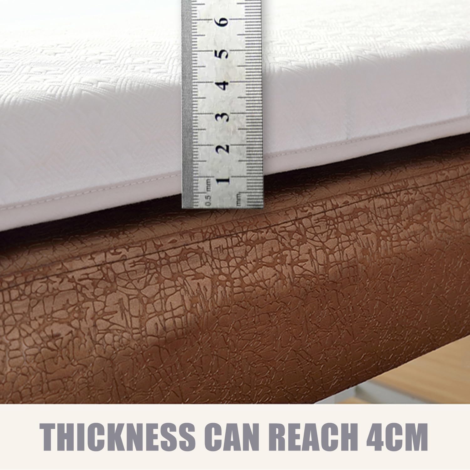 White,185 * 70cm(R), Memory Foam Massage Bed Mattress Topper with Hole Thicken 4Cm Spa Massage Accessories Protective Pad with Elastic Band Comfortable Non-Slip Lash Bed Cushion