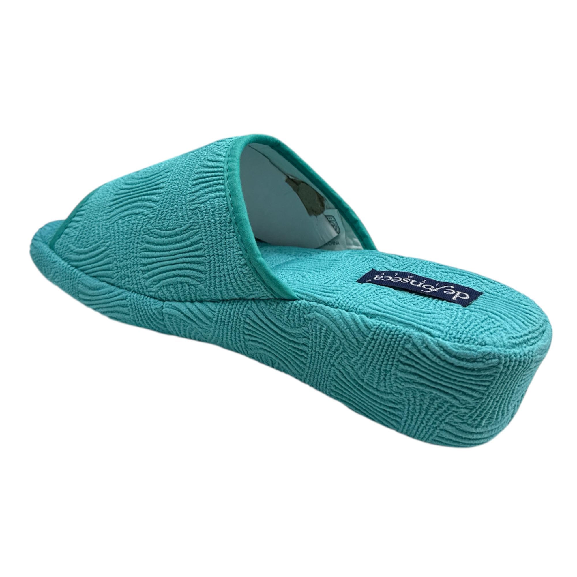 DeFonseca Pantofole Donna De Palermo WB45, Cotone con Punta Aperta, Memory Foam, Suola Silenziosa