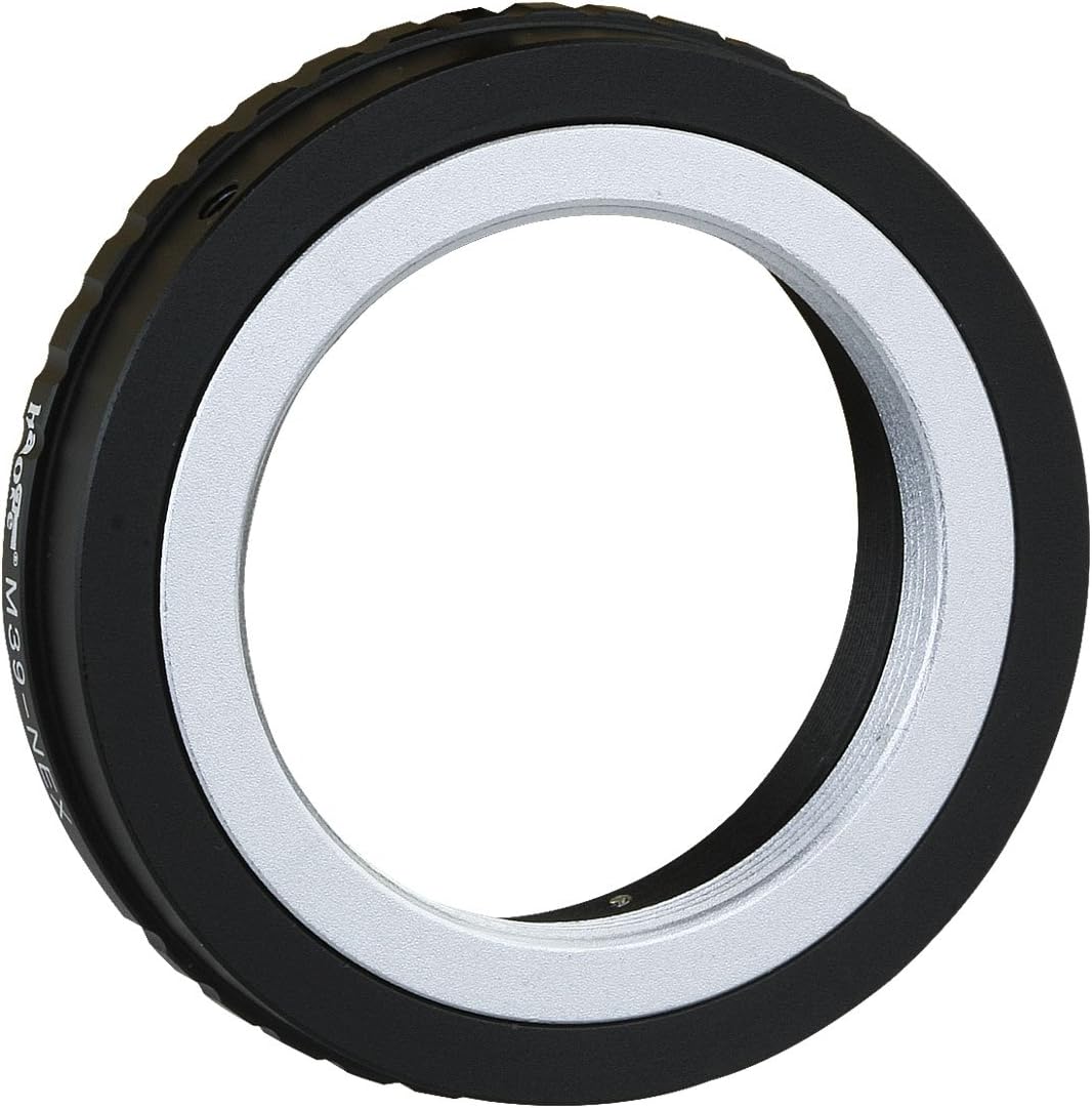 Haoge Lens Mount Adapter for Leica 39mm M39 L39 Lens to Sony E mount NEX Camera as NEX-3, NEX-5, NEX-5N, NEX-7, NEX-7N, NEX-C3, NEX-F3, a6500 a6300, a6000, a5000, a3500, a3000, NEX-VG10, VG20 Aluminum