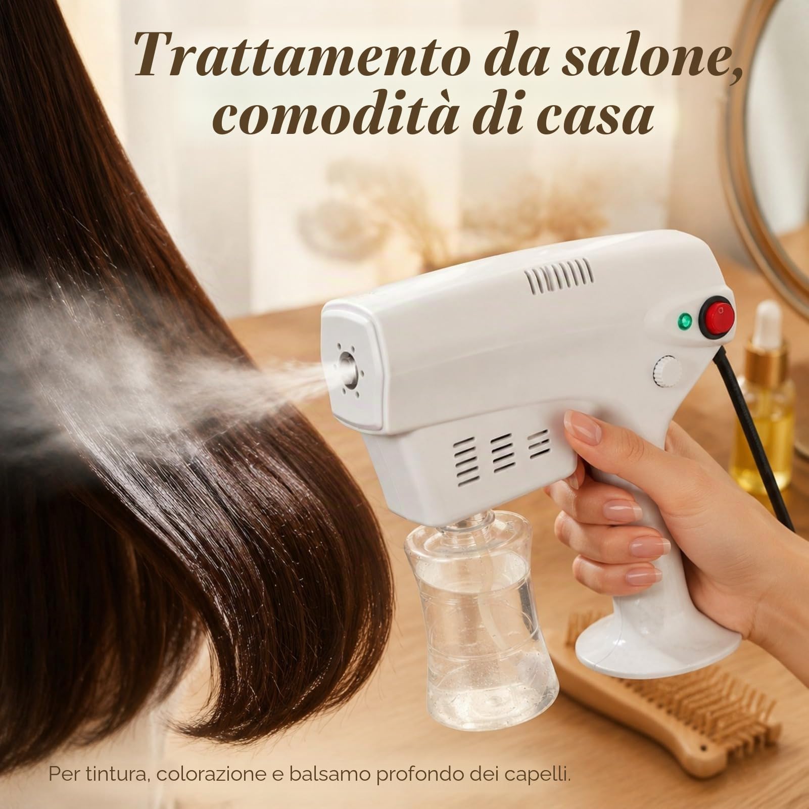 Portable multi purpose nano steam hair care wet spray hairdressing wet steam jet steam machine hairdressing hair dyeing tools for families, barber shops