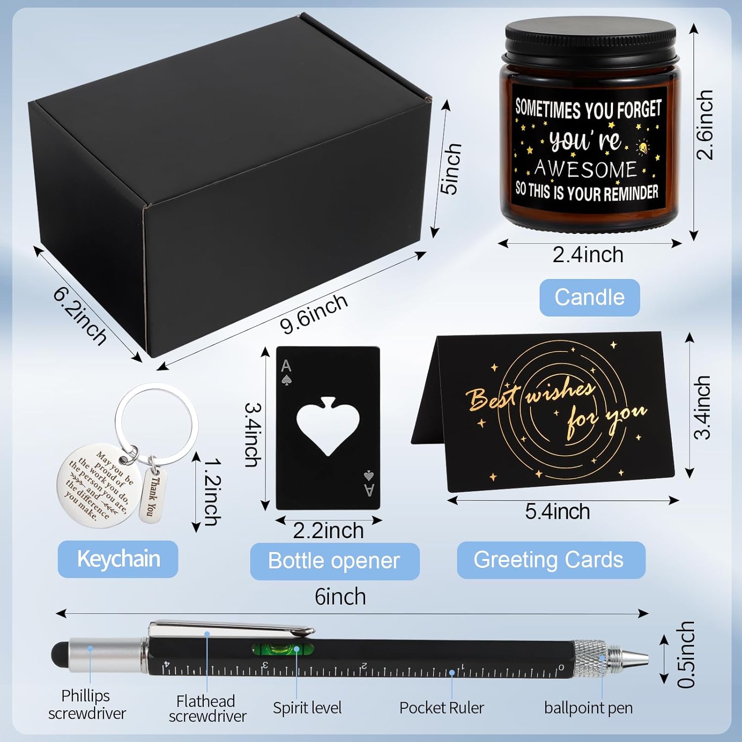 Kolewo4ever 9 Pieces Employee Appreciation Gifts for Men Christmas Gifts Thank You Gift May you Be Proud Gift for Team Coworkers Farewell Male Friend (Brown) - Image 3