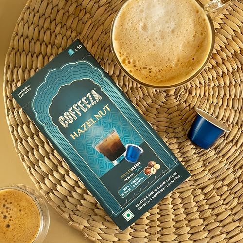 Miniatura 5 de Coffeeza Cápsulas de café expreso, avellana, compatibles con máquinas espresso Nespresso Original Line, tostado medio, intensidad – 7, cápsulas de
