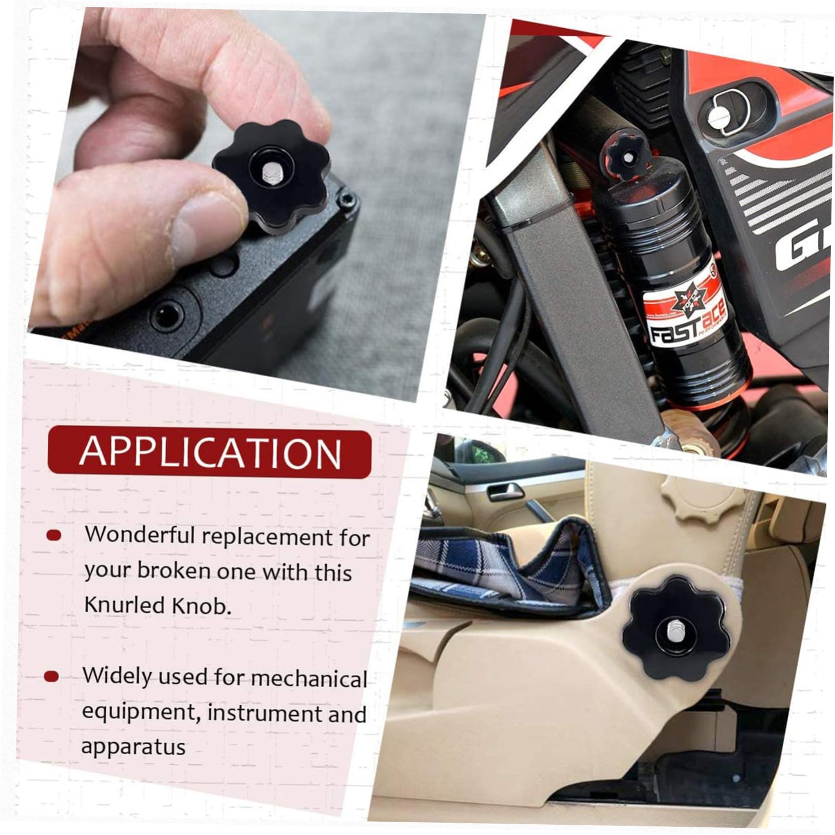 HEALLILY Star Thread Knob Set Plum Blossom Rubber Head Nut 16pcs Clamping Knob Grip Kit