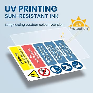 Site Safety Signs, Construction Areas, 400mm x 300mm, 1mm PVC Rigid Plastic