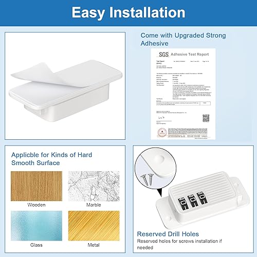 Miniatura 4 de Cerradura de refrigerador Combinación AOSITE Cerradura de refrigerador para niños Adhesivo Congelador Cerradura de puerta Seguro para Niños