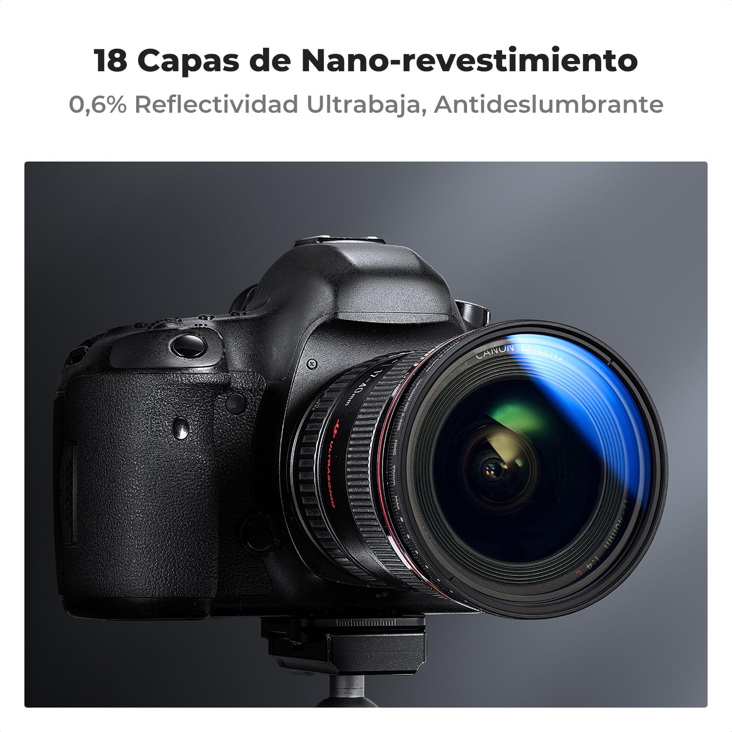 K&F CONCEPT Nano-Klear True Color ND Filtro Variable ND2-400,37mm ND2-400 Filtro de Densidad Neutra Variable de Vidrio Óptico con 3 Paños de Limpieza