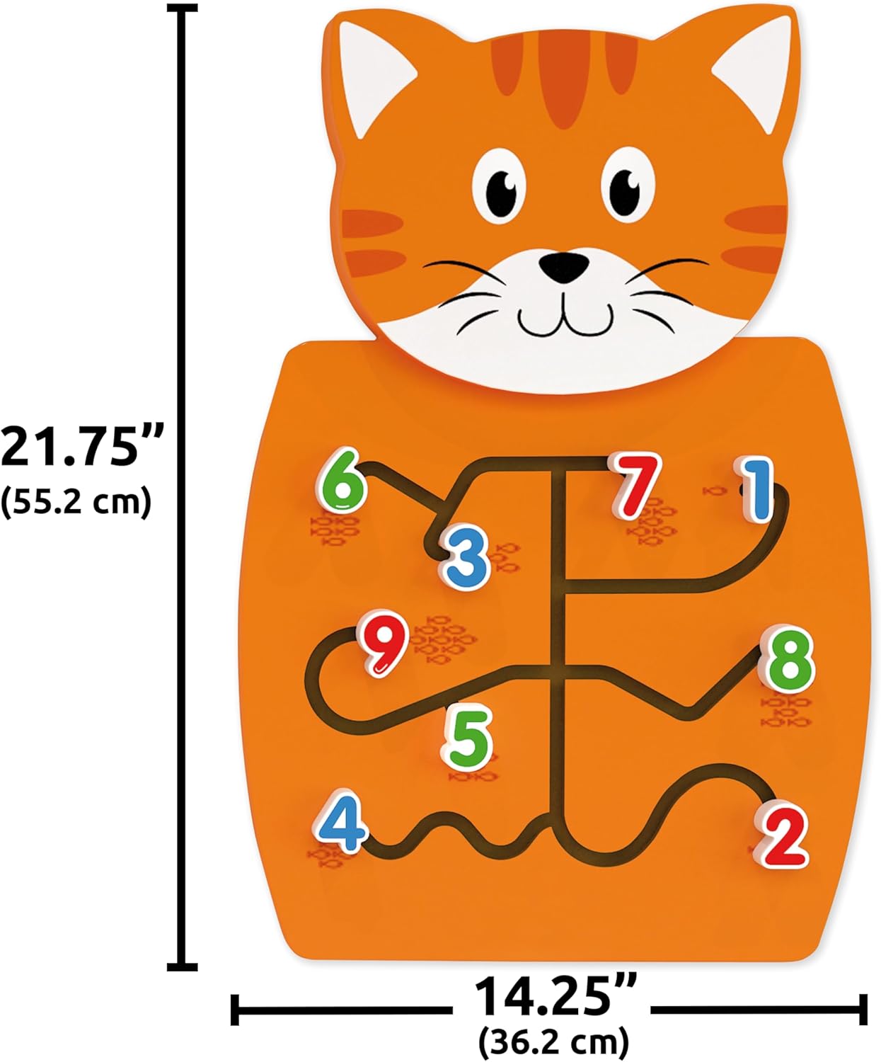LEARNING ADVANTAGE Cat Activity Wall Panel - 18m+ - Toddler Activity Center - Wall-Mounted Toy - Busy Board Decor for Bedrooms, Daycares and Play Areas