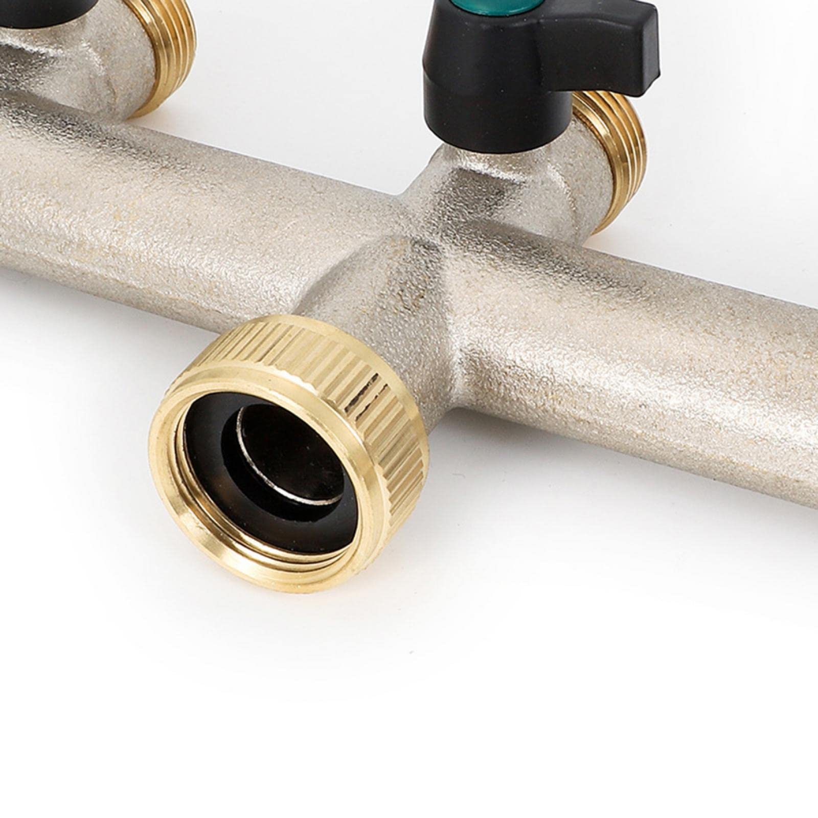 Distributore di 5 vie in ottone per rubinetto dell'acqua da giardino con 5 uscite per irrigazione fiorita e giardinaggio