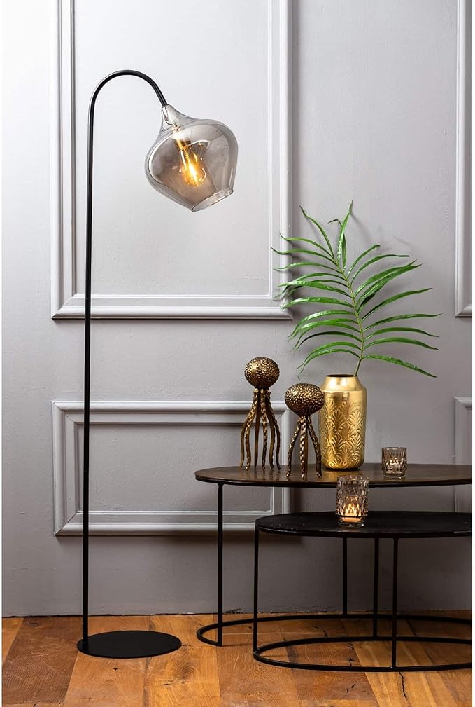 Light & Living Light & Living Vloerlamp Rakel - Zwart - 45x28x160cm - Overig - Glas - Staande lamp voor woonkamer & slaapkamer - Lamp - Verlichting photo 3