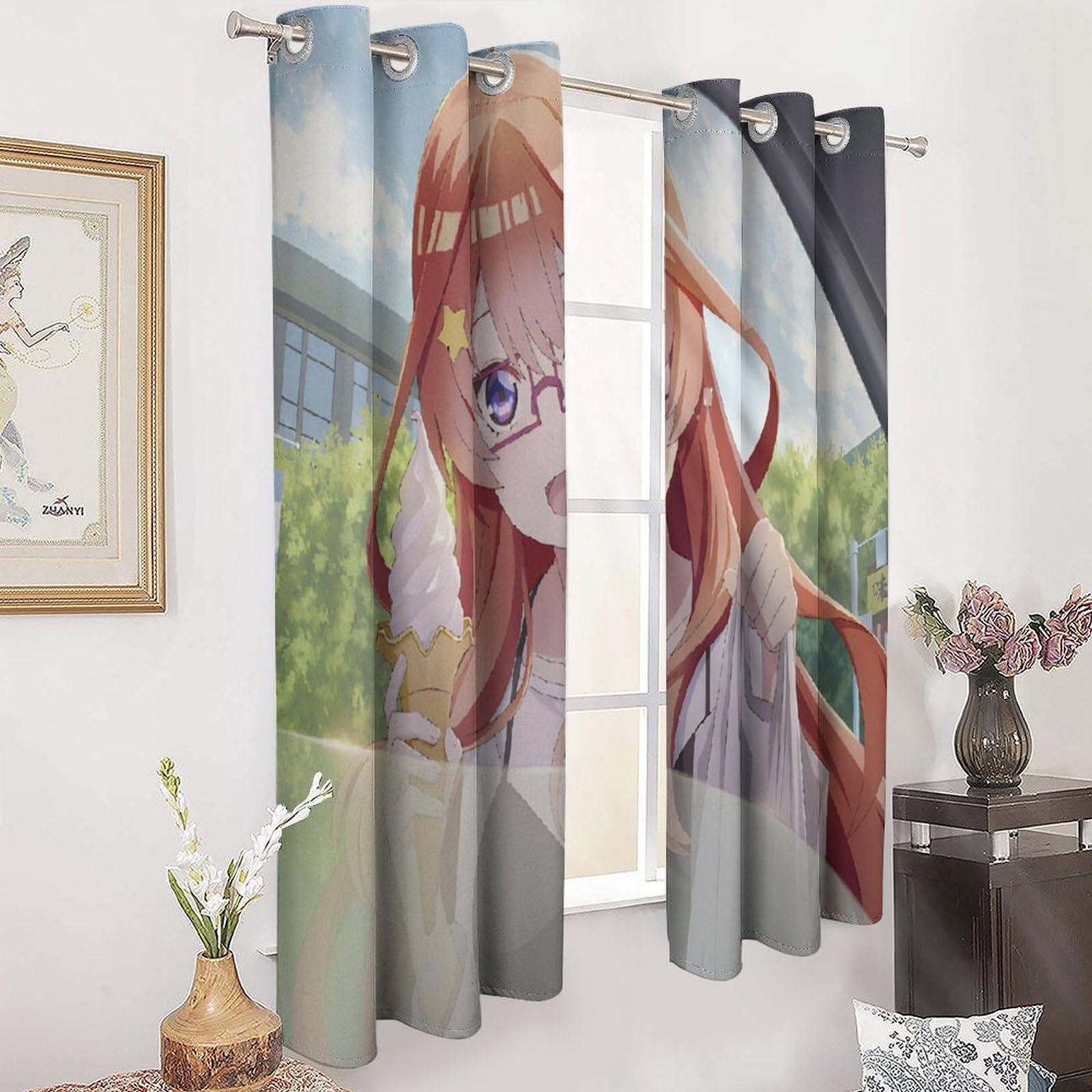 Amazon｜五等分の花嫁 中野 五月 カーテン 遮光 可愛い 遮光カーテン