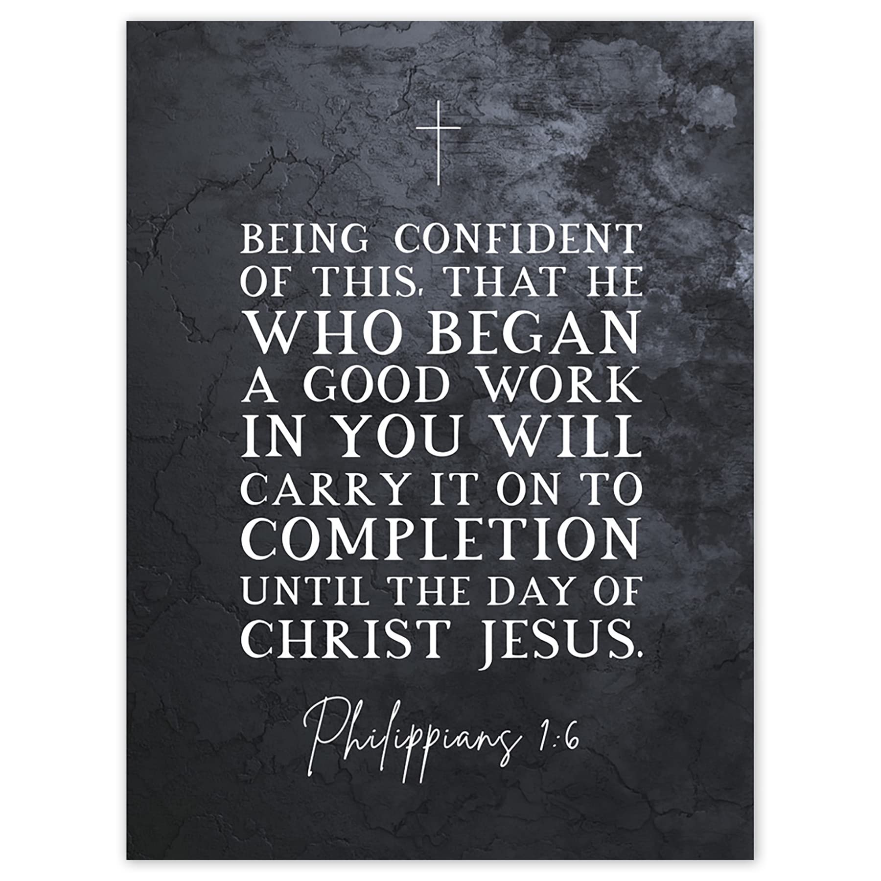 Artery8 Philippians 1:6 He Who Began A good Work Carry it On Christ Jesus Christian Bible Verse Quote Scripture Typography Unframed Wall Art Print Poster Home Decor Premium