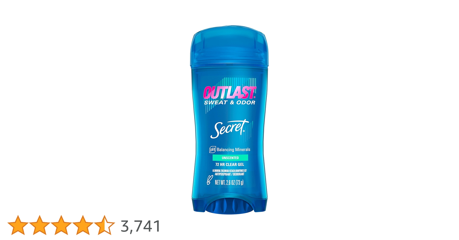 シークレット　アウトラスト　デオドラントスティック　クリアジェル　制汗剤 Secret アウトラスト48時間クリアジェルアンチパースフィラント