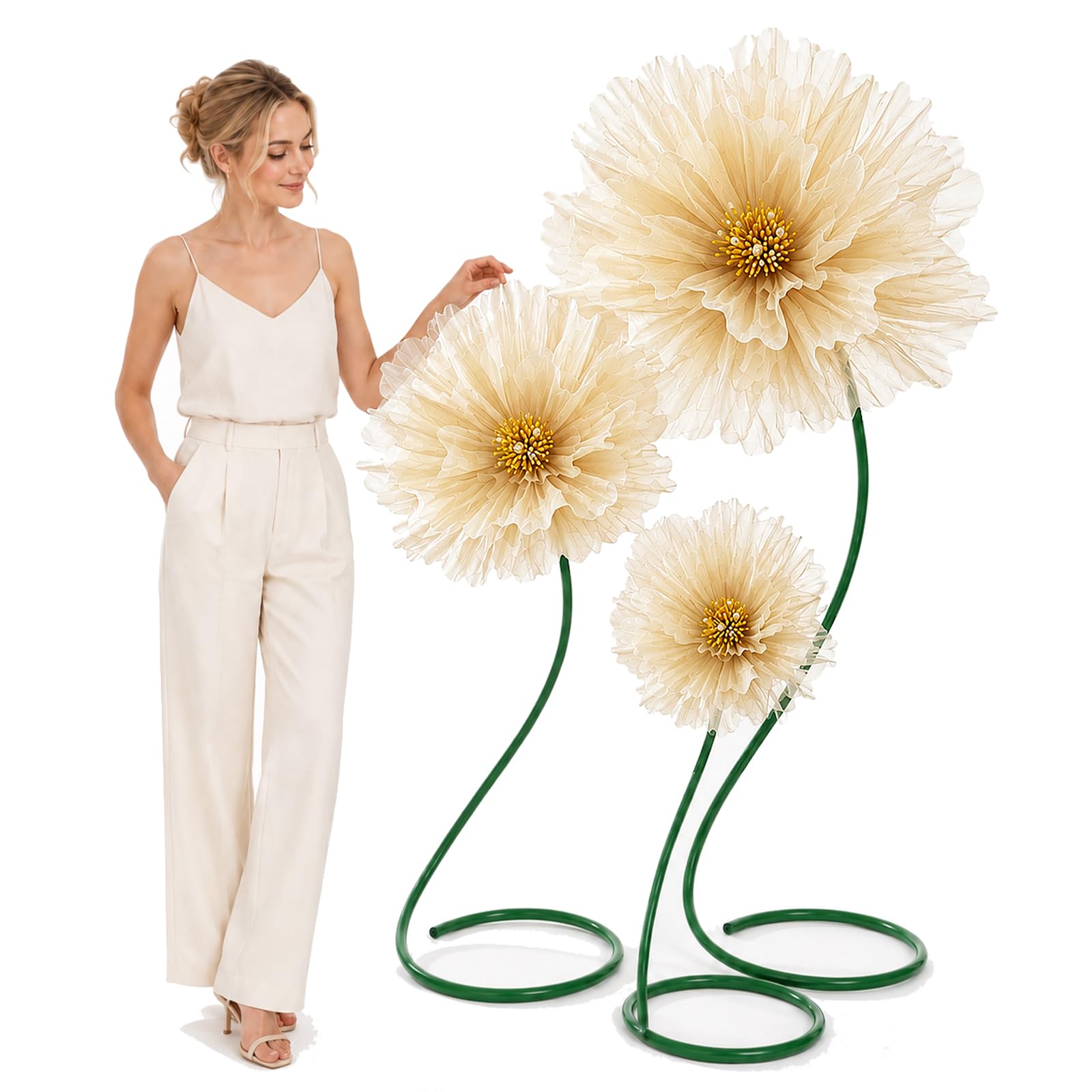 Photo 1 of Varfukaz 6.6ft Giant Fabric Peony Set