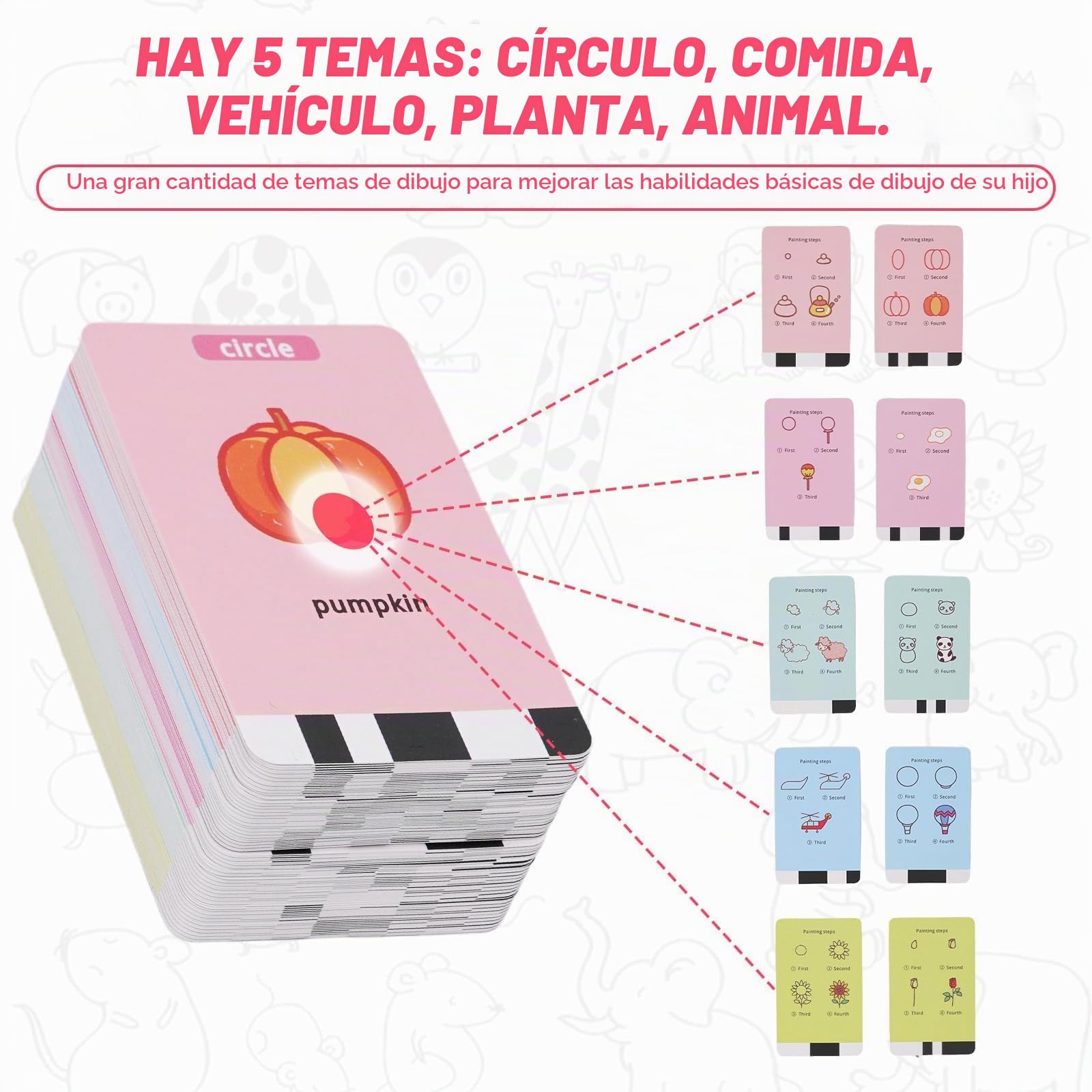 Robot de Dibujo para Niños, Drawing Robot Educativo Interactivo con Interacción de Voz, 100 Tarjetas y 14 Lápices, Robots Inteligente Juguete, Regalo de Cumpleaños para Niños Niñas 3+ Años(Rosa)