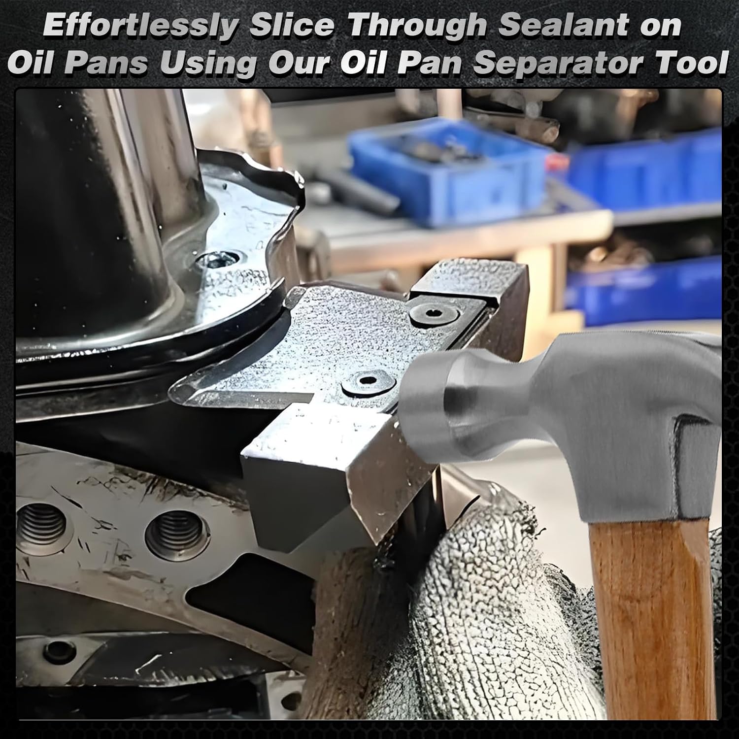 Car Engine Transmissions Oil Pan Separator Tool Sealant Removal Tool, Gasket Remover Scraper Metal Automotive Accessories Fit for Most Vehicles Car Repair