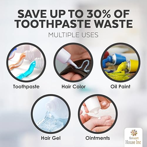 Miniatura 5 de Rodillo exprimidor de pasta de dientes rodillo exprimidor de tubo de acero inoxidable ahorra pasta de dientes cremas pone fin a los residuos simple