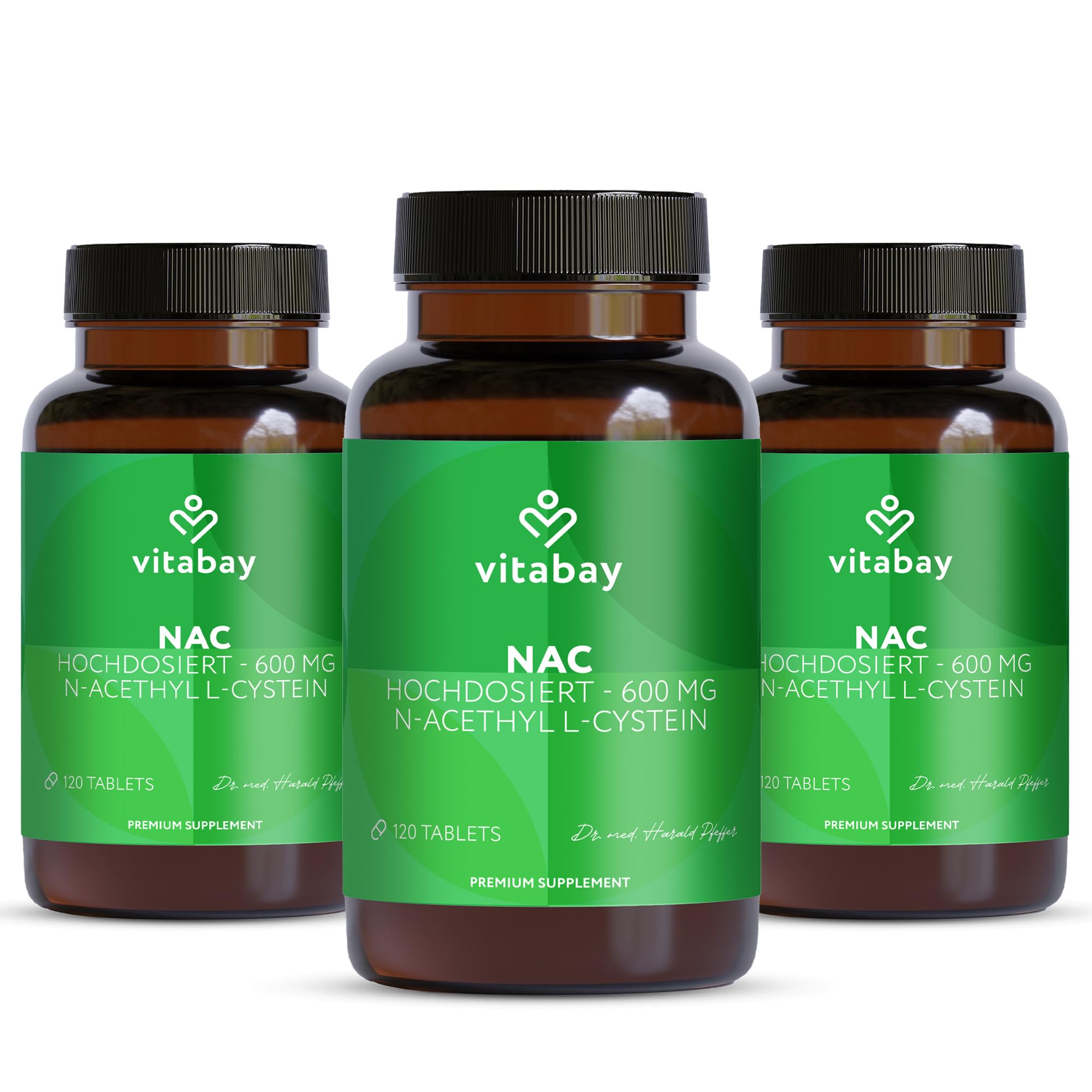 Vitabay NAC 600 mg – 360 vegane Kapseln – 3er Pack