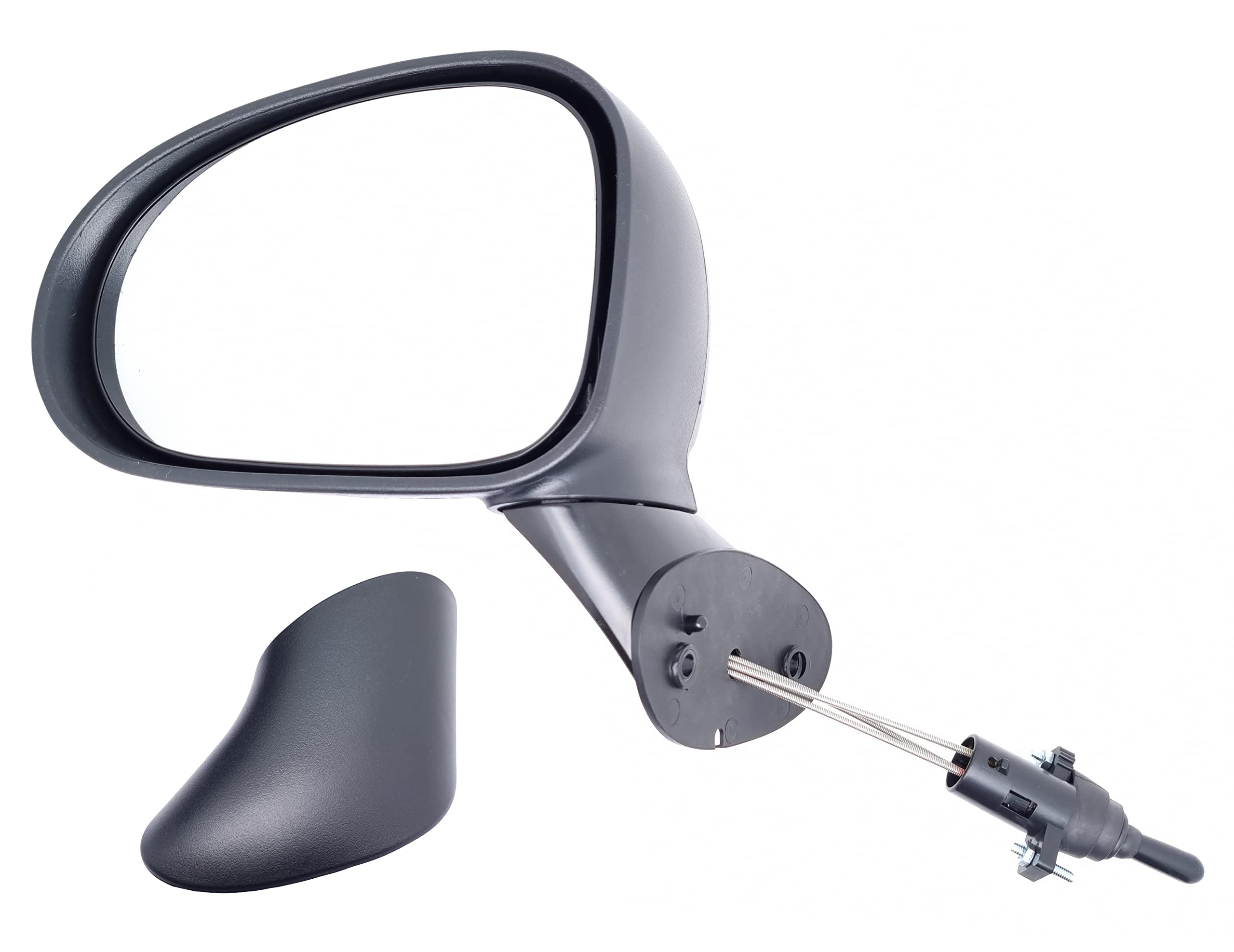 BSSTORE Specchietto Retrovisore Esterno Nero per Matiz dal 2005 al 2011 (M200, M250) con Regolazione Manuale (Sinistra - Lato Conducente)