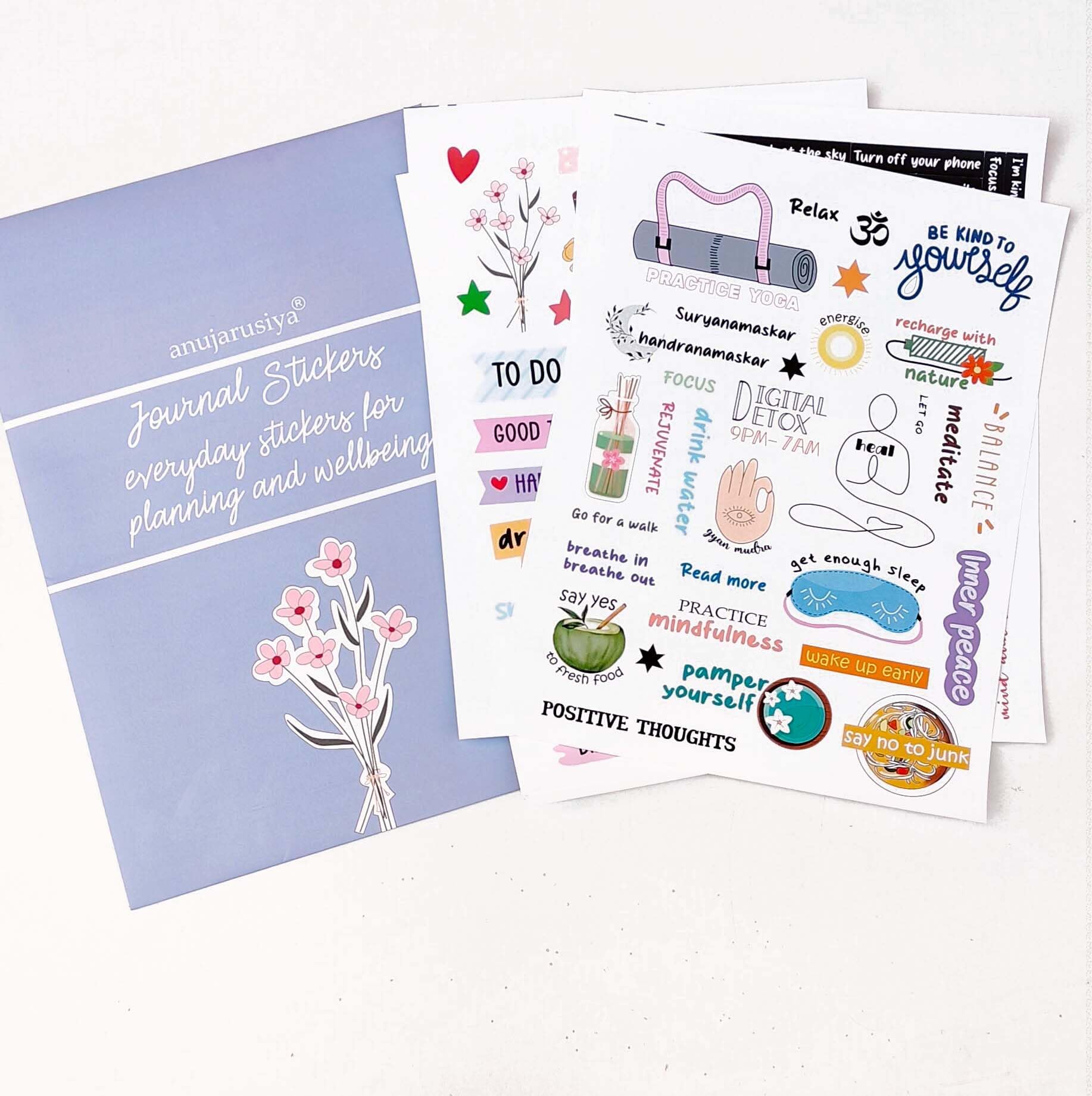 - Journal Stickers - 100+ Self-Adhesive Laminated Stickers for Organization | Affirmations & Utility Designs | Planner Stickers Perfect for Scrapbooking and Bullet journaling