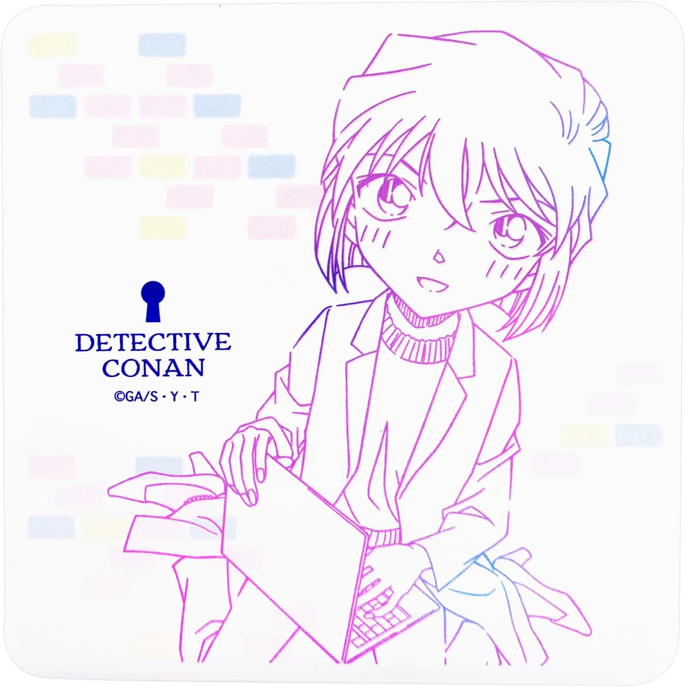 Kaneshotouki 034593 Detective Conan Water Absorption Coaster Square Pottery 3.9 inches (10 cm) Goods, Tableware image 3