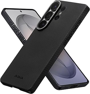 pitaka for S25 Ultra Case 6.9 Inch, Compatible with MagSafe, Slim & Light Samsung Galaxy S25 Ultra Case, 600D Aramid Fiber Made [Ultra-Slim Case - Black/Gray]