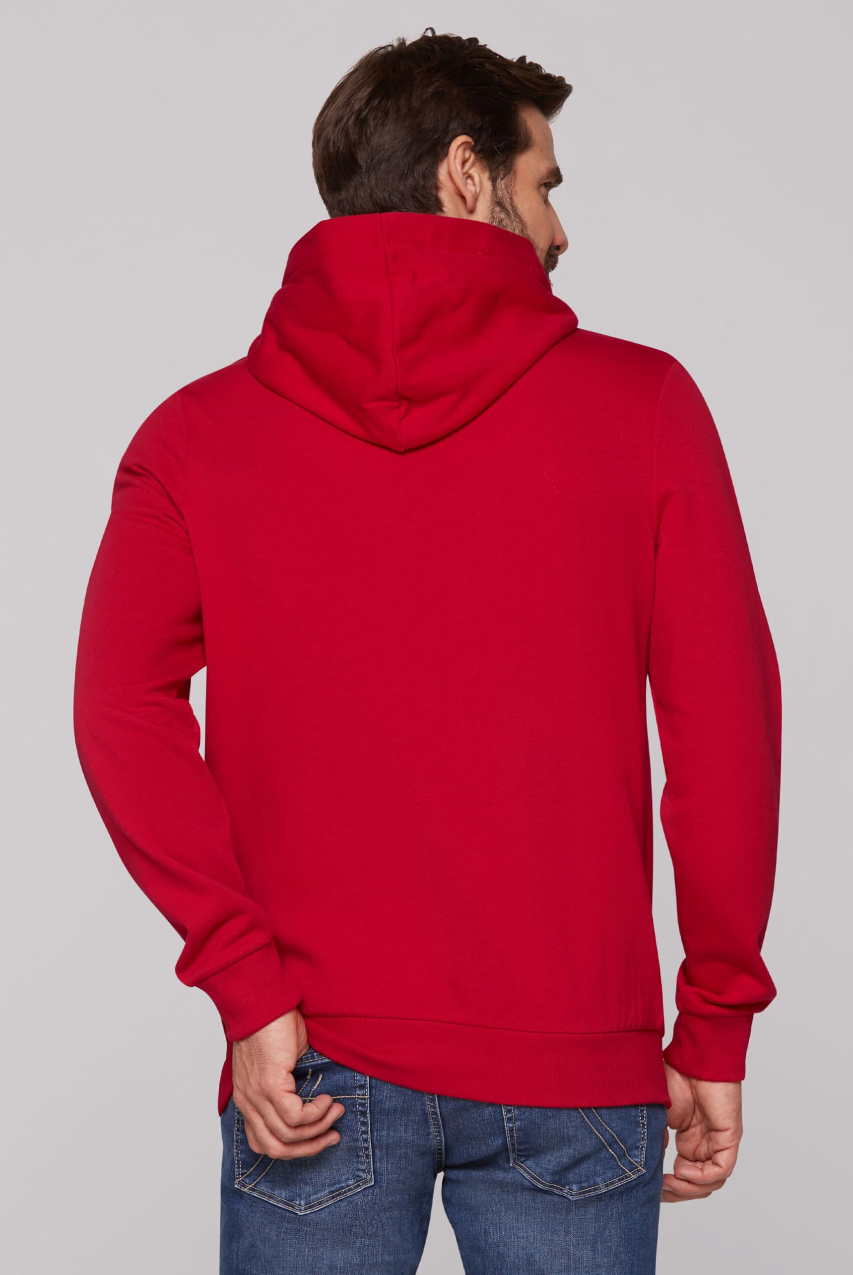 Camp David Herren Leichter Hoodie mit Label Print